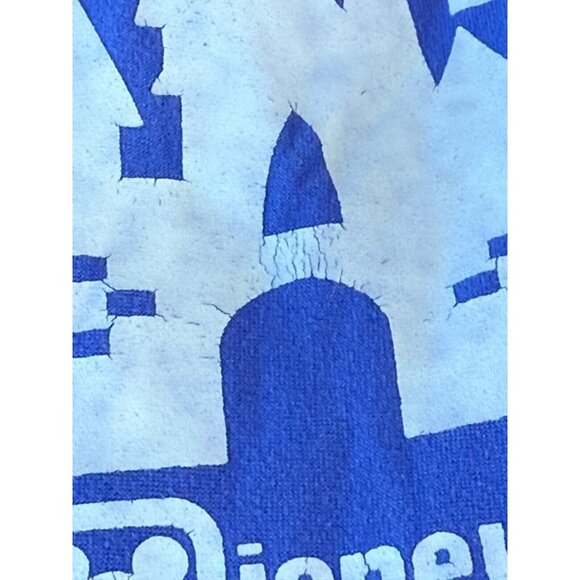 Walt Disney World Crop Legging 2X Blue w White Stripe Castle Logo - Picture 6 of 9